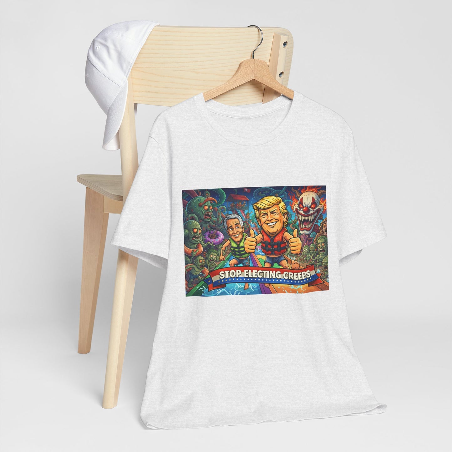 Political Graphic Tee — "Stop Electing Creeps" Bold Protest T‑Shirt