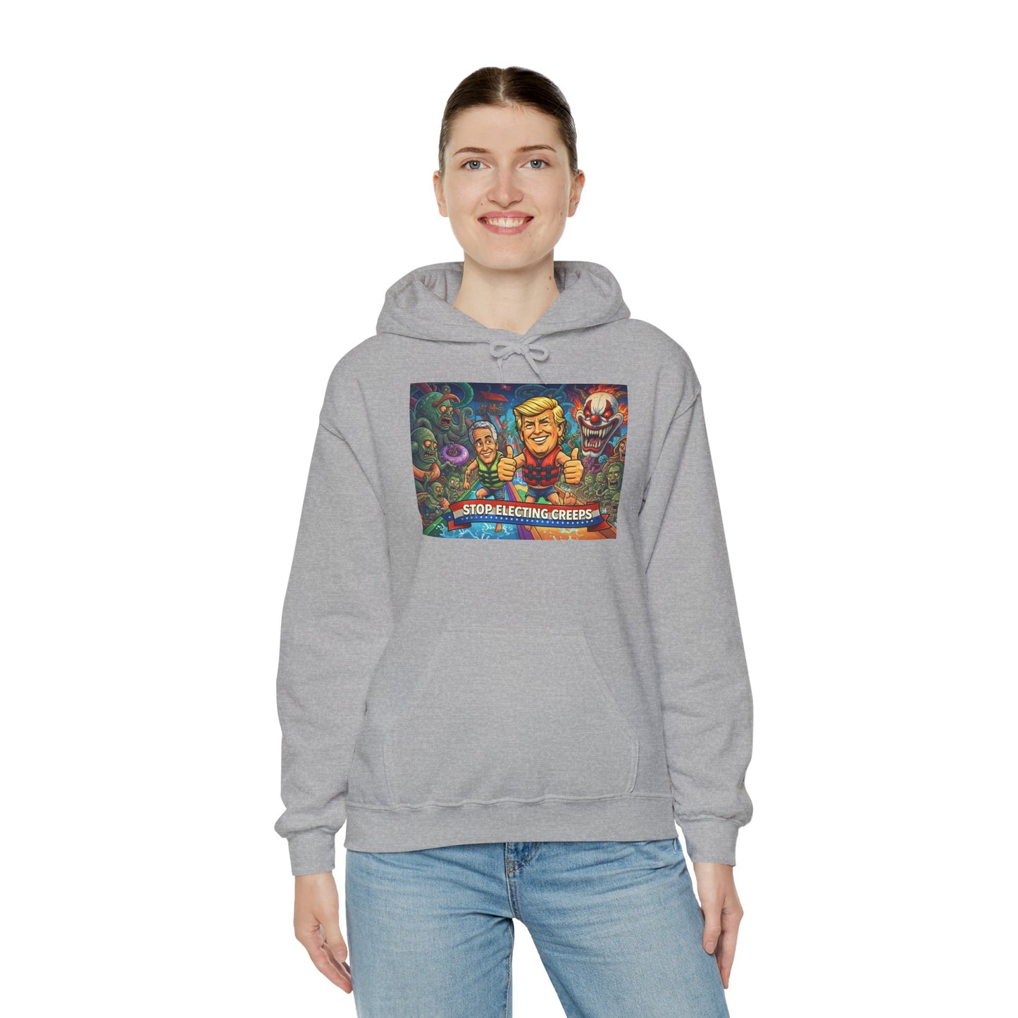 Stop Selecting Creeps Hoodie — Satirical Political Graphic Pullover