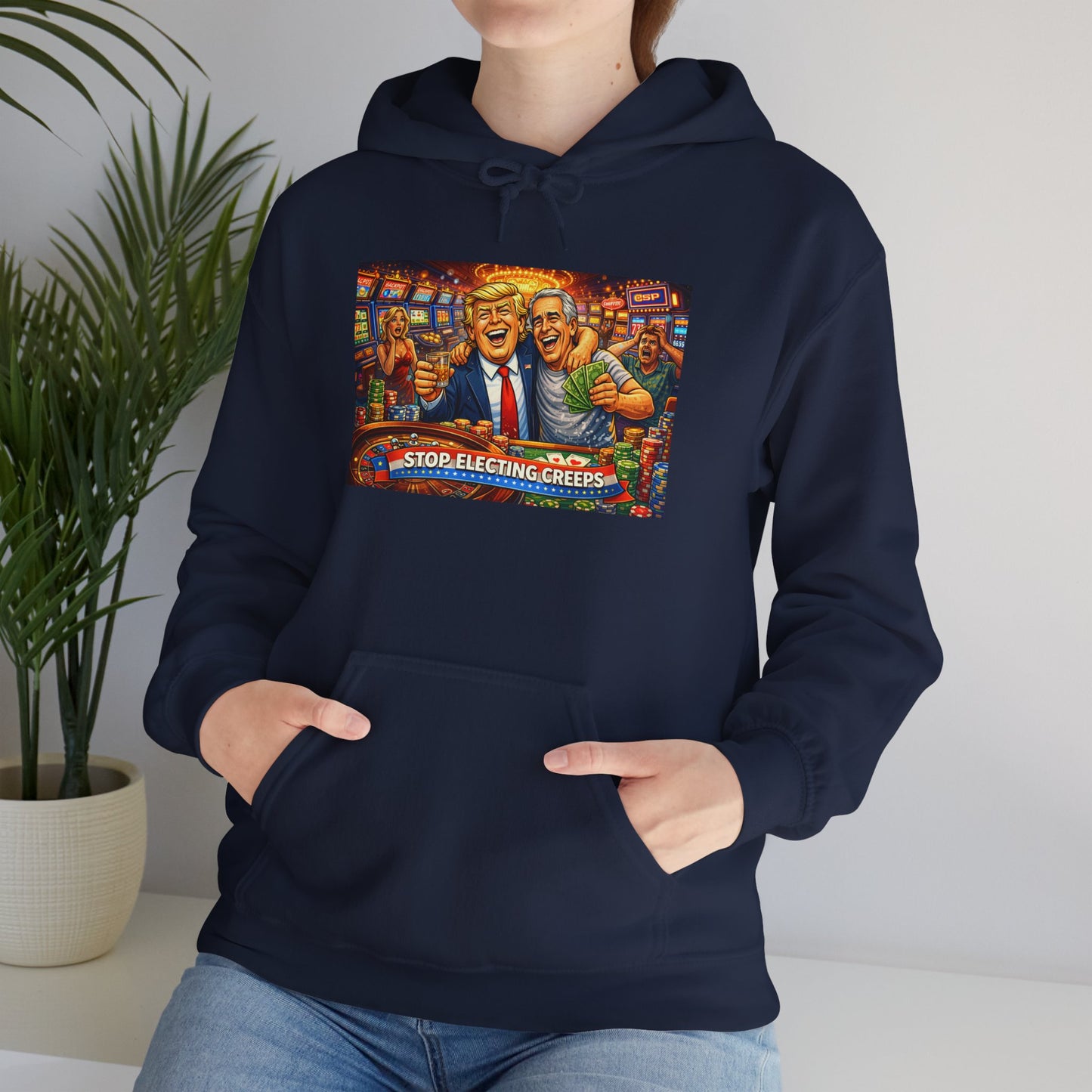 Political Parody Hoodie — 'Stop Blanching Beer' Colorful Satire Design