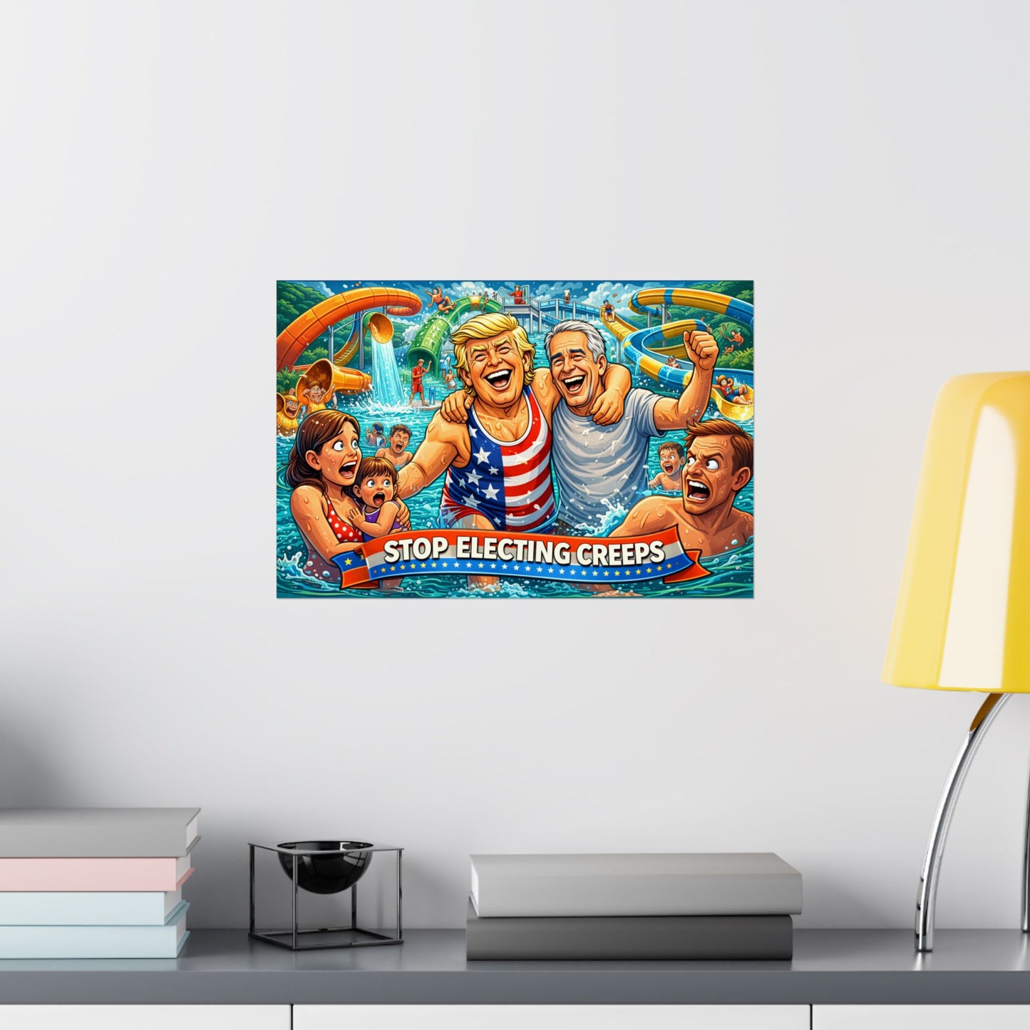 Political Poster — "Stop Electing Creeps" Matte Horizontal Print