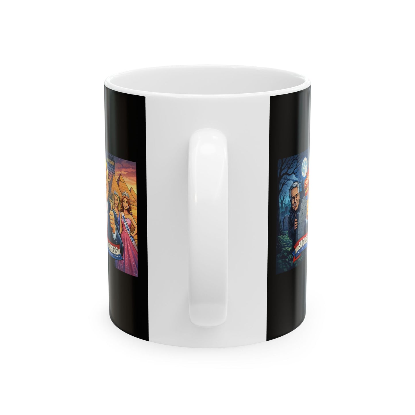 Celestial Goddess Ceramic Mug — Mystical Moon & Sun Art Coffee Cup (11oz/15oz)