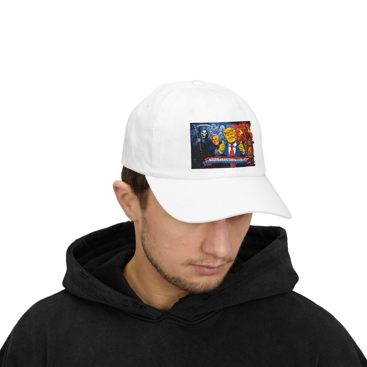 Dad Cap - Cartoon Political Character Patch "Some Are Born Great"