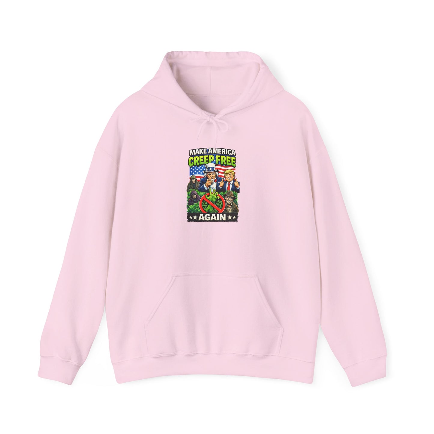 Hoodie — 'Creep-Free Again' Retro Horror Movie Poster Pullover