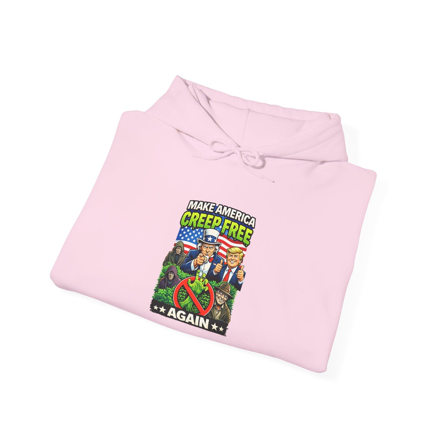 Hoodie — 'Creep-Free Again' Retro Horror Movie Poster Pullover