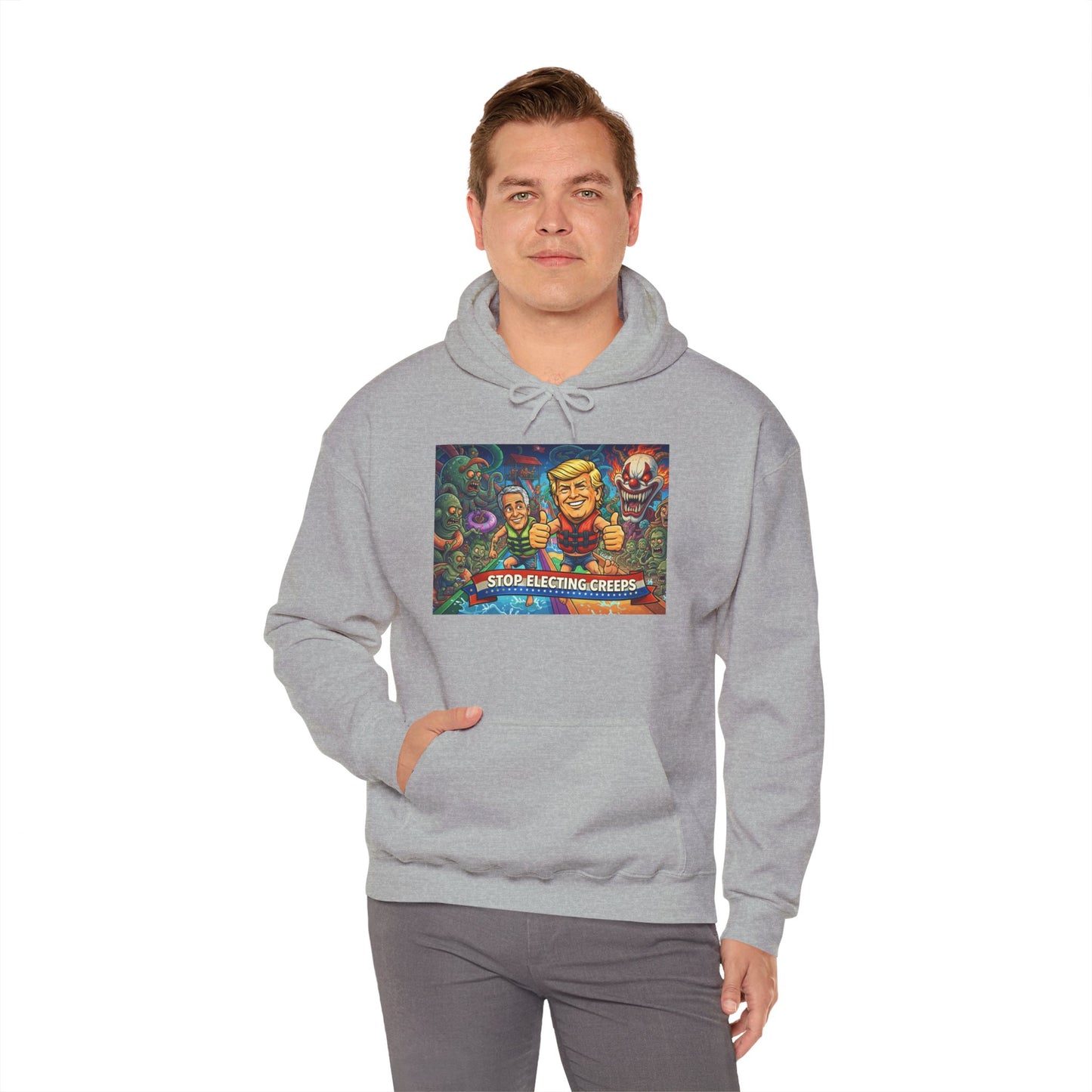 Stop Selecting Creeps Hoodie — Satirical Political Graphic Pullover