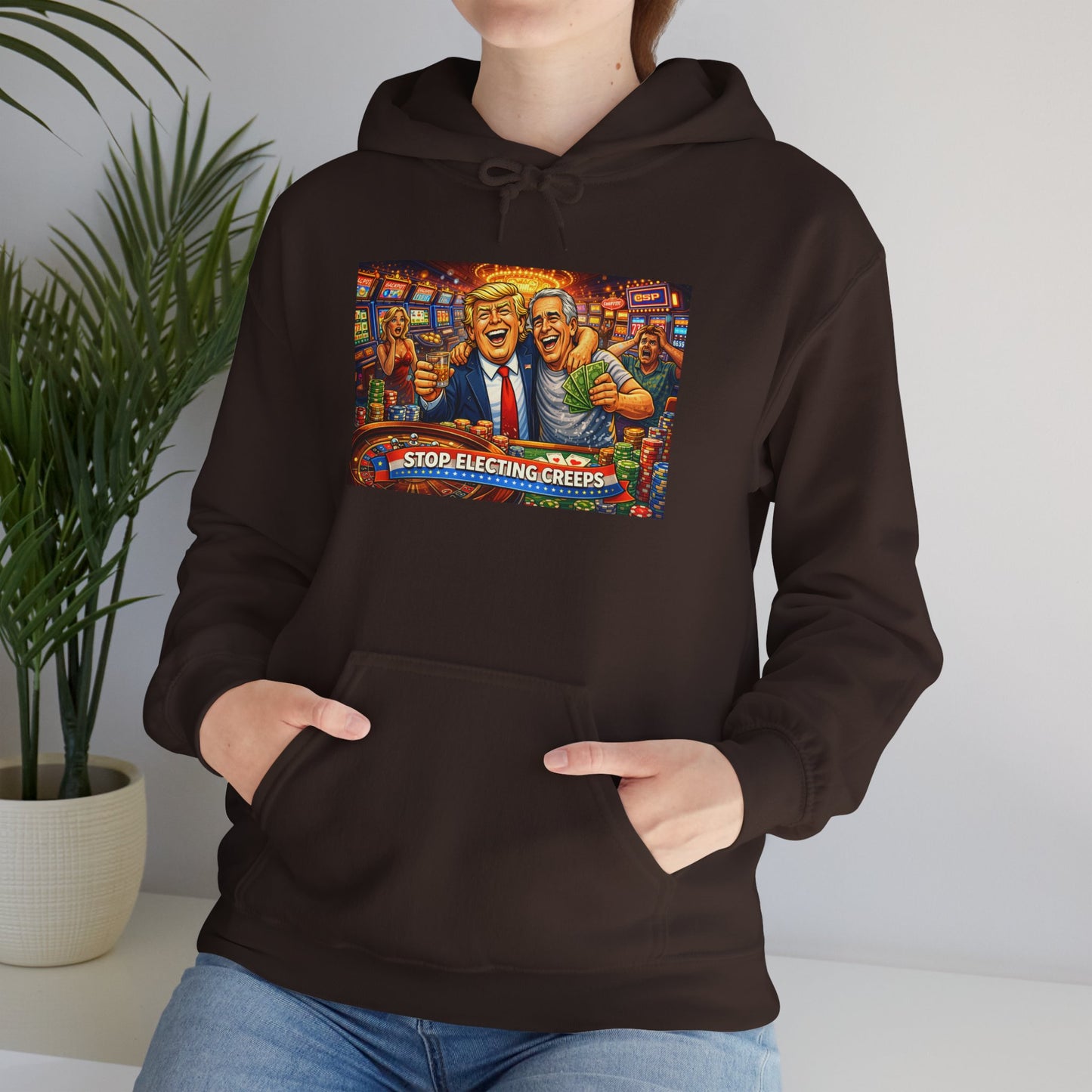 Political Parody Hoodie — 'Stop Blanching Beer' Colorful Satire Design
