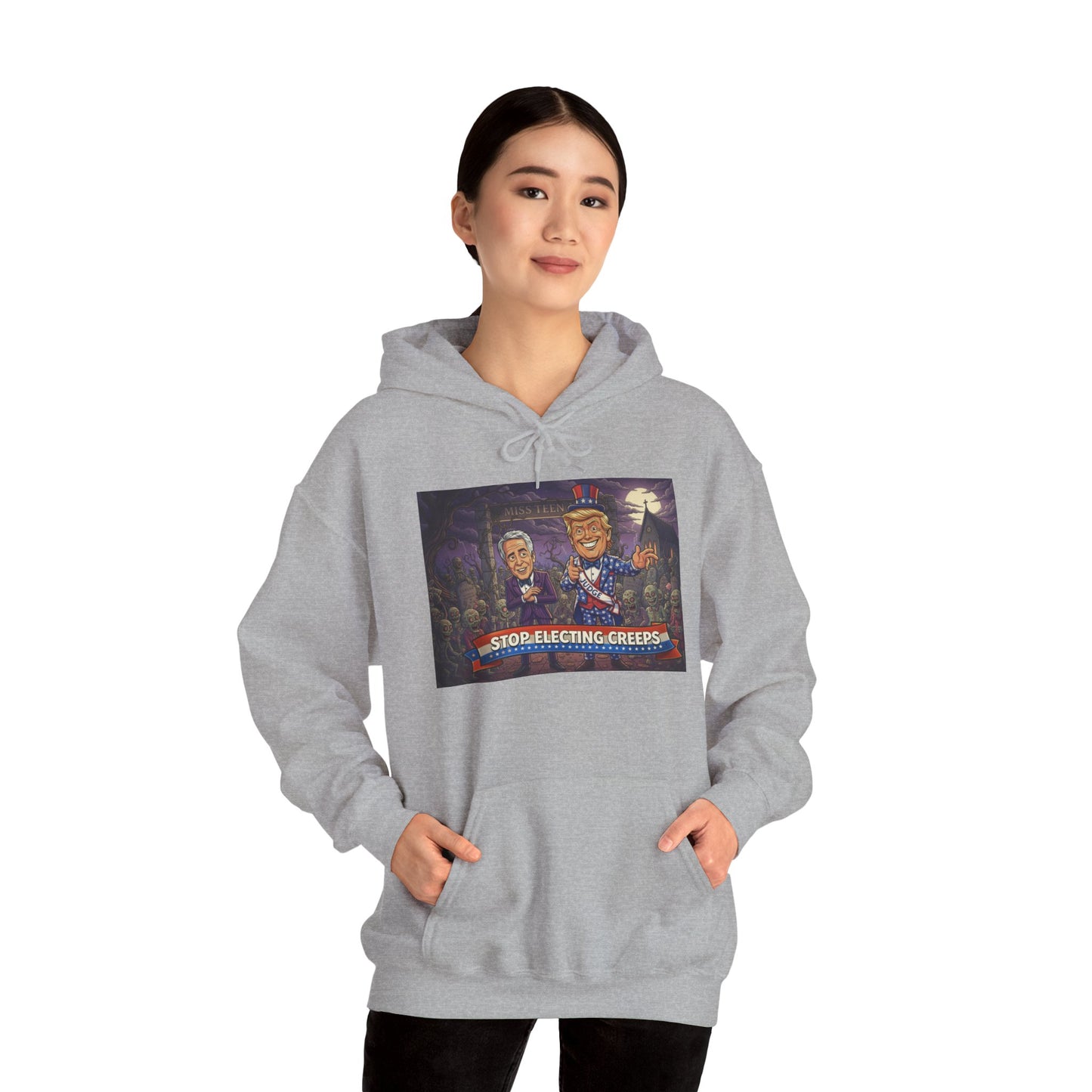 Patriotic Campfire Hoodie — 'Land of the Free' Vintage Americana Design