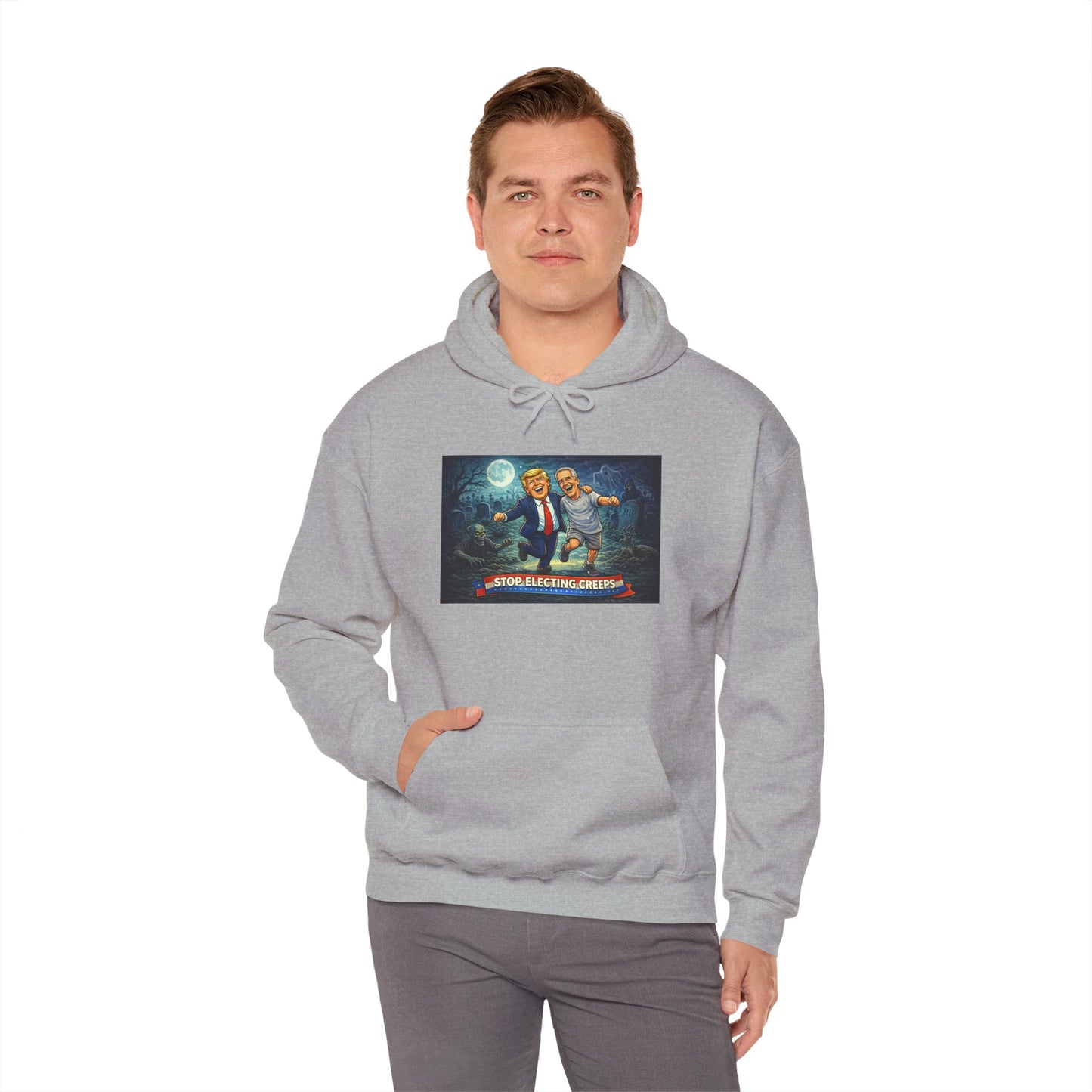 Political Comedy Hoodie — “Surrendering America” Satirical Graphic Sweatshirt
