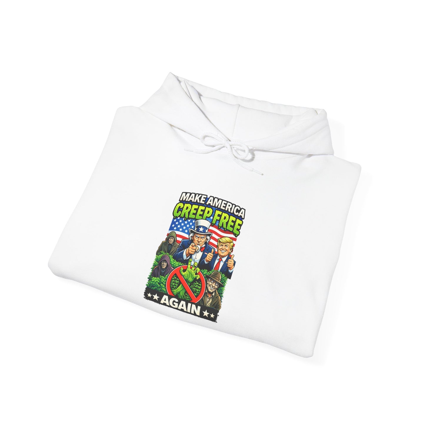 Hoodie — 'Creep-Free Again' Retro Horror Movie Poster Pullover