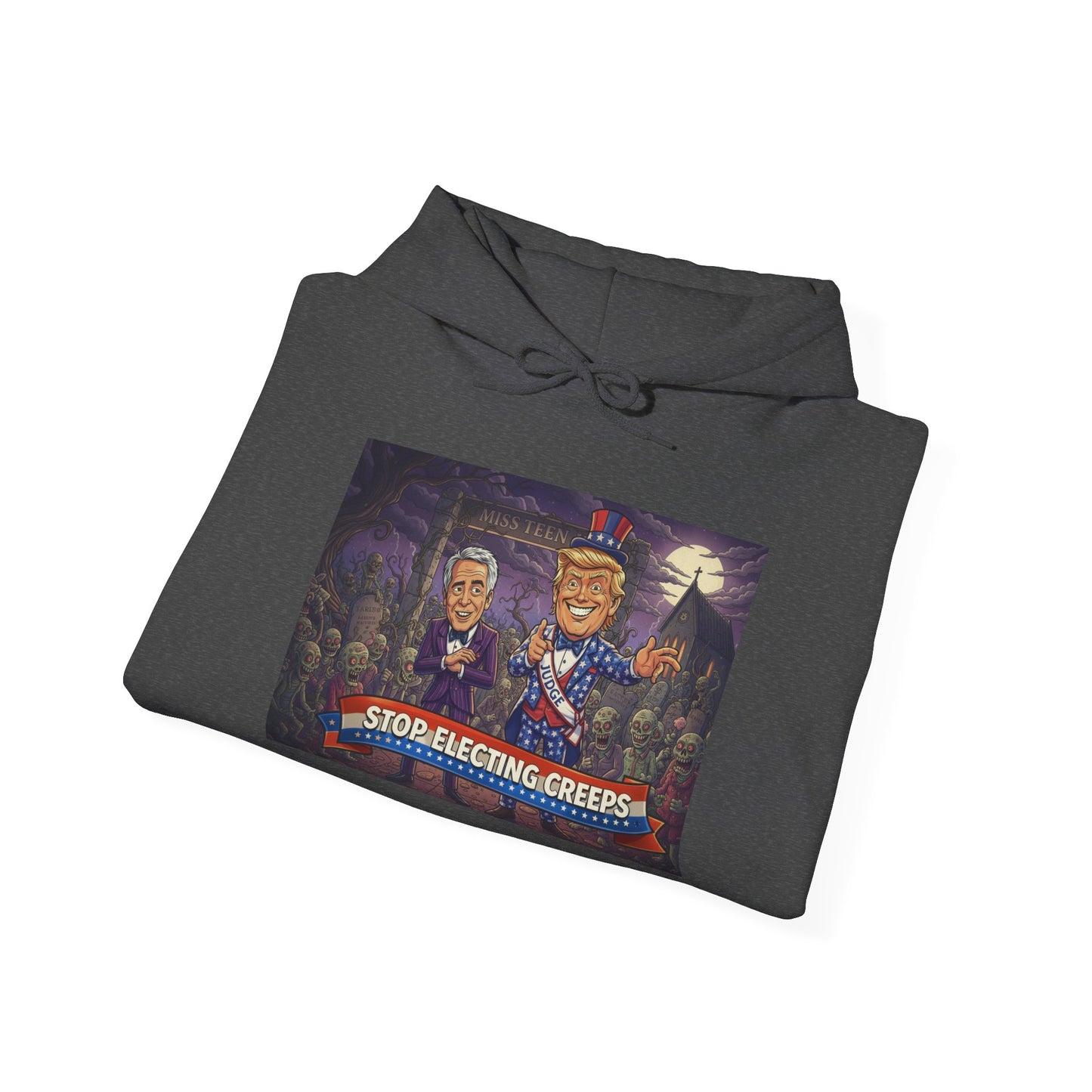 Patriotic Campfire Hoodie — 'Land of the Free' Vintage Americana Design