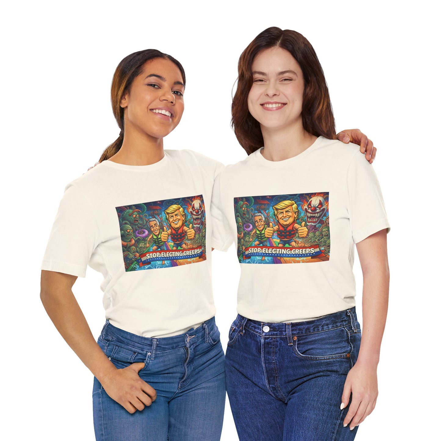 Political Graphic Tee — "Stop Electing Creeps" Bold Protest T‑Shirt