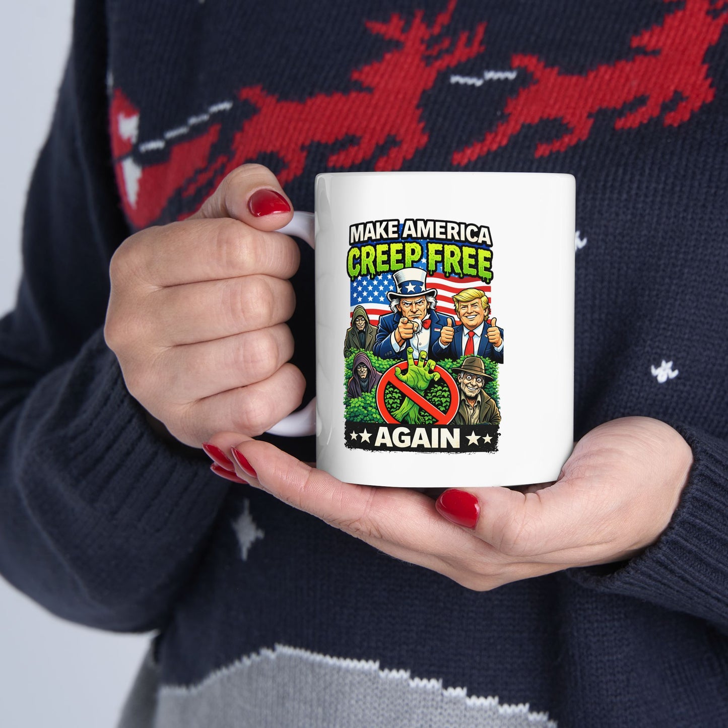 Ceramic Mug — "World's Best Grandpa" Patriotic Grandpa Coffee Mug (11oz, 15oz)