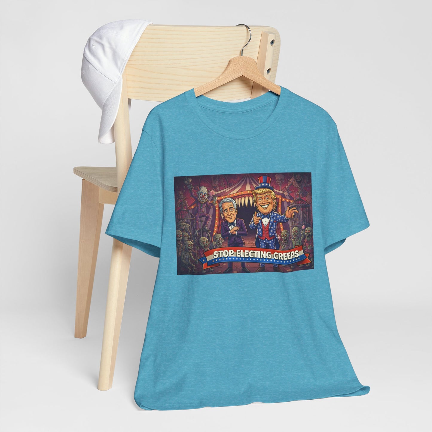 Stop Electing Creeps T‑Shirt — Political Satire Tee