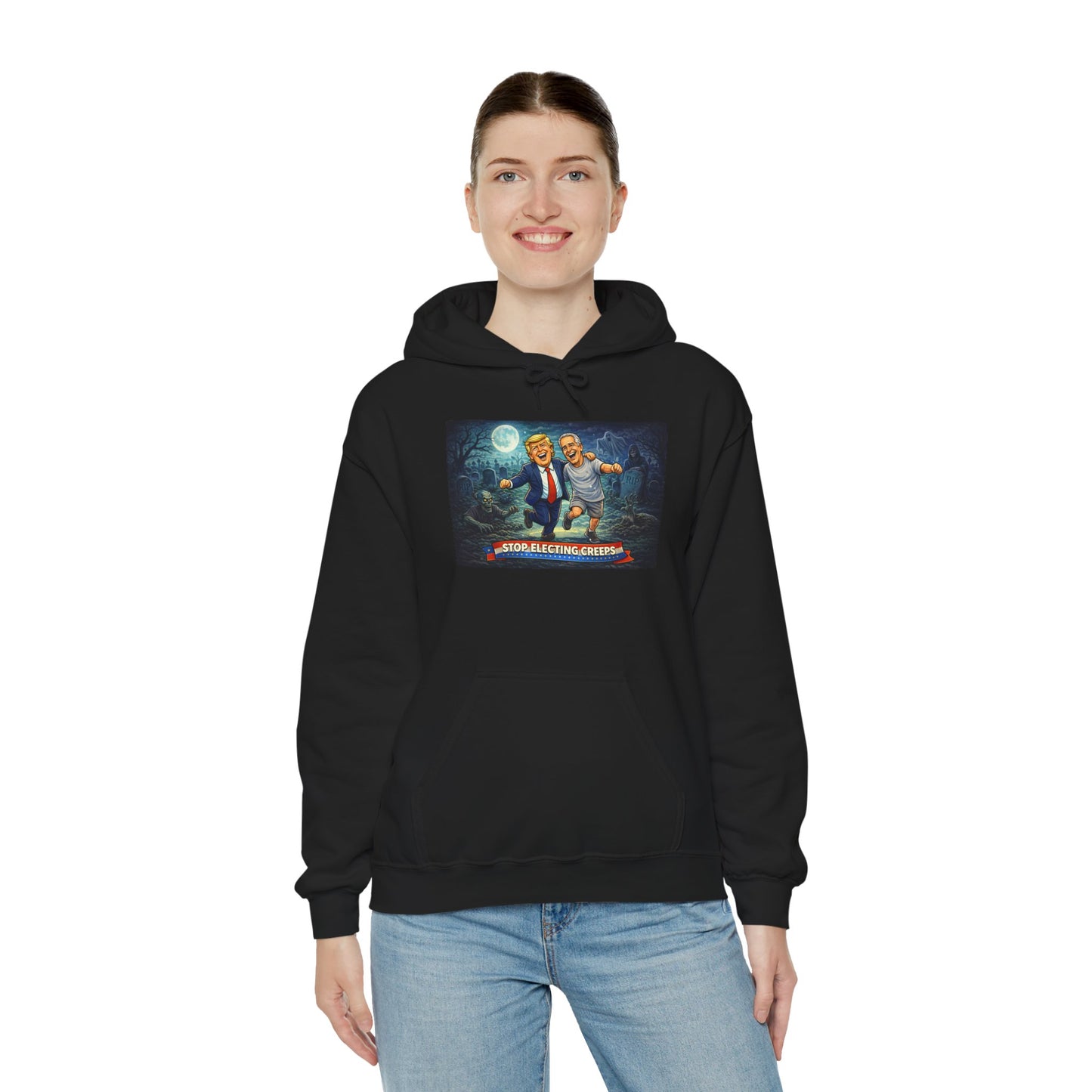Political Comedy Hoodie — “Surrendering America” Satirical Graphic Sweatshirt