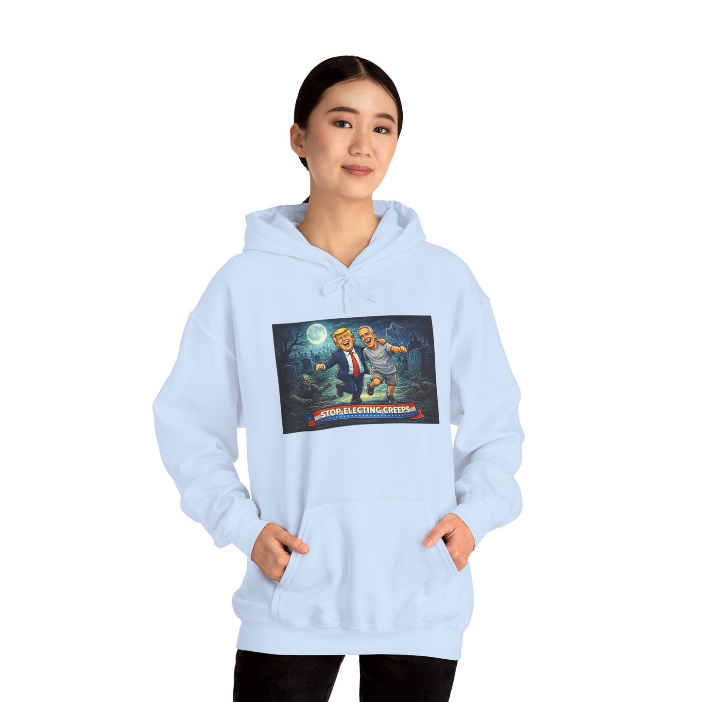 Political Comedy Hoodie — “Surrendering America” Satirical Graphic Sweatshirt