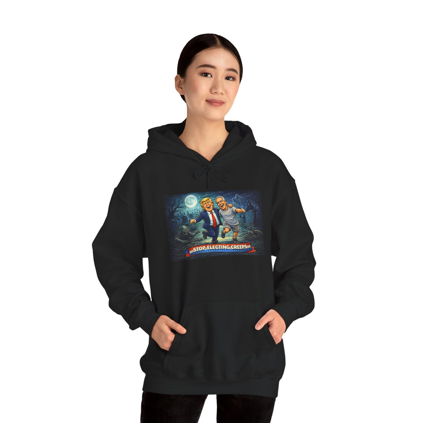 Political Comedy Hoodie — “Surrendering America” Satirical Graphic Sweatshirt