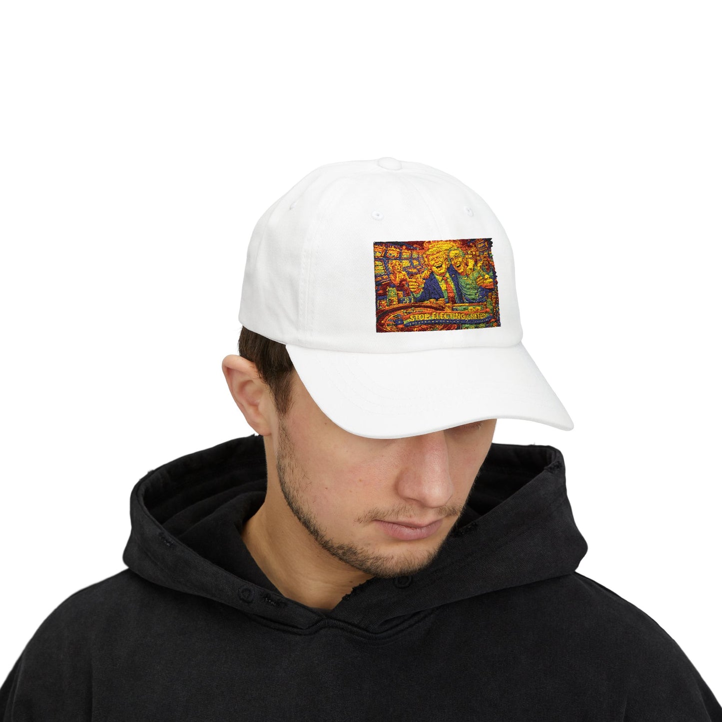 Dad Cap with Colorful Mountain Landscape Patch