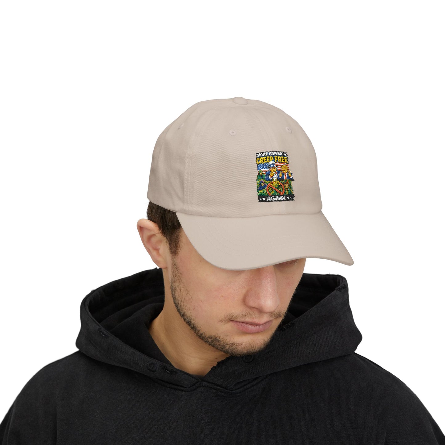 Dad Cap - ‘Crisis Free Again’ Retro Garden Patch Baseball Hat