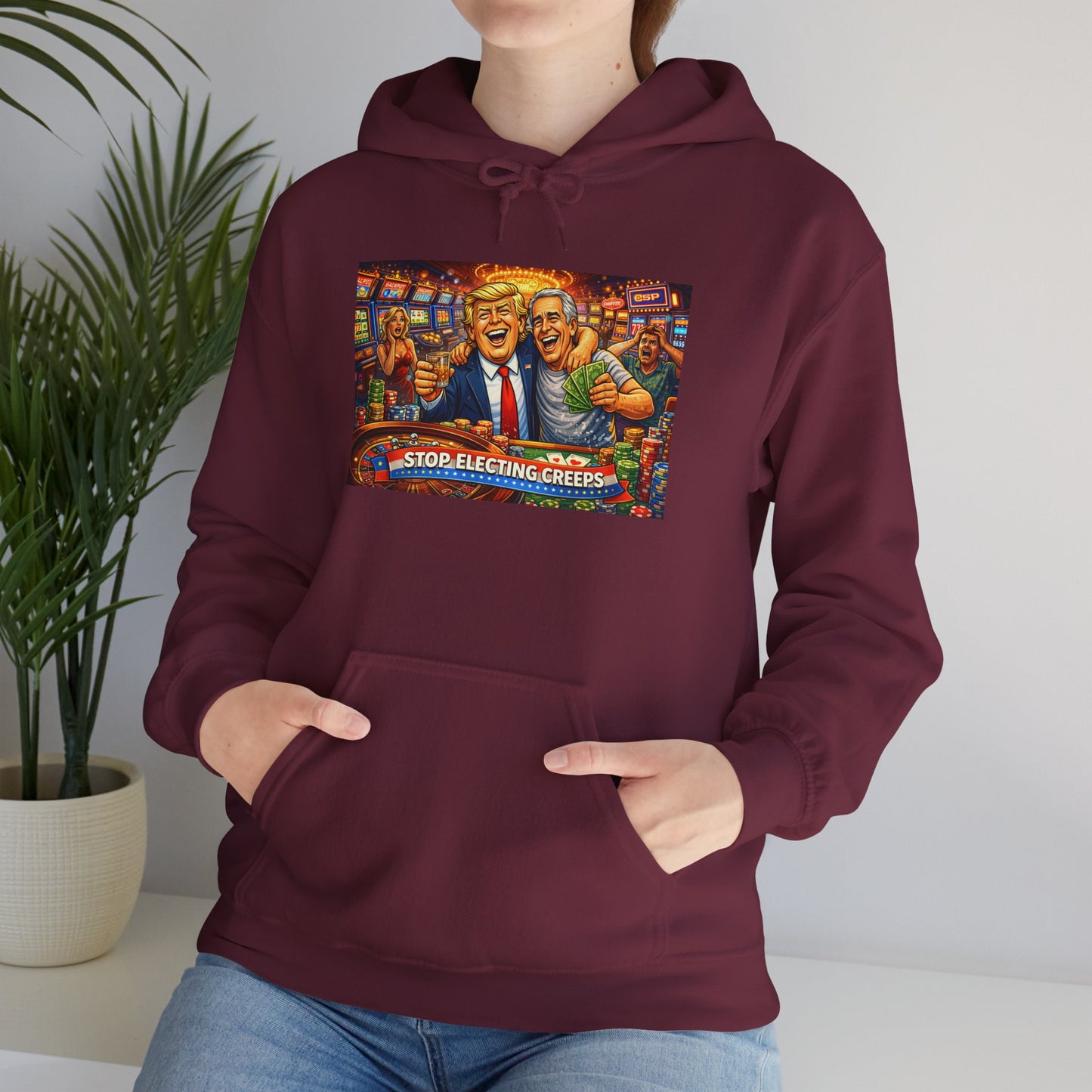Political Parody Hoodie — 'Stop Blanching Beer' Colorful Satire Design