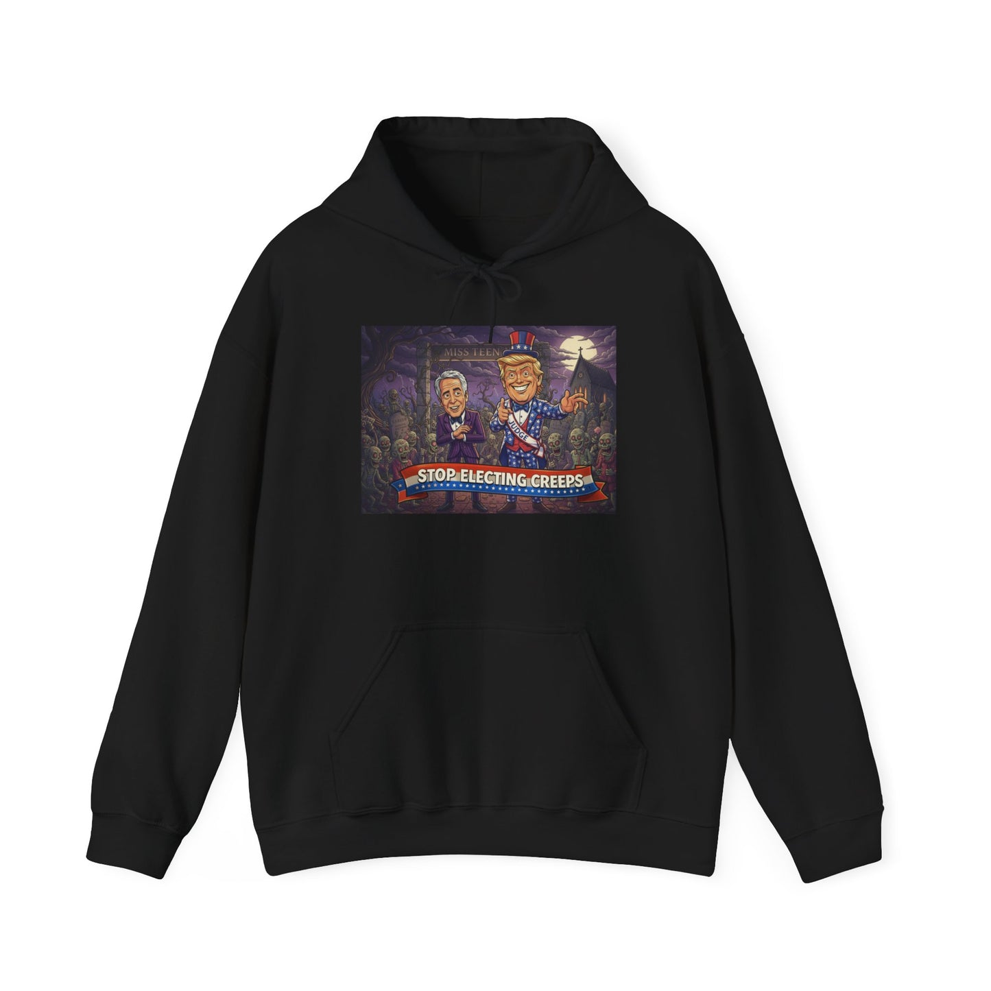 Patriotic Campfire Hoodie — 'Land of the Free' Vintage Americana Design