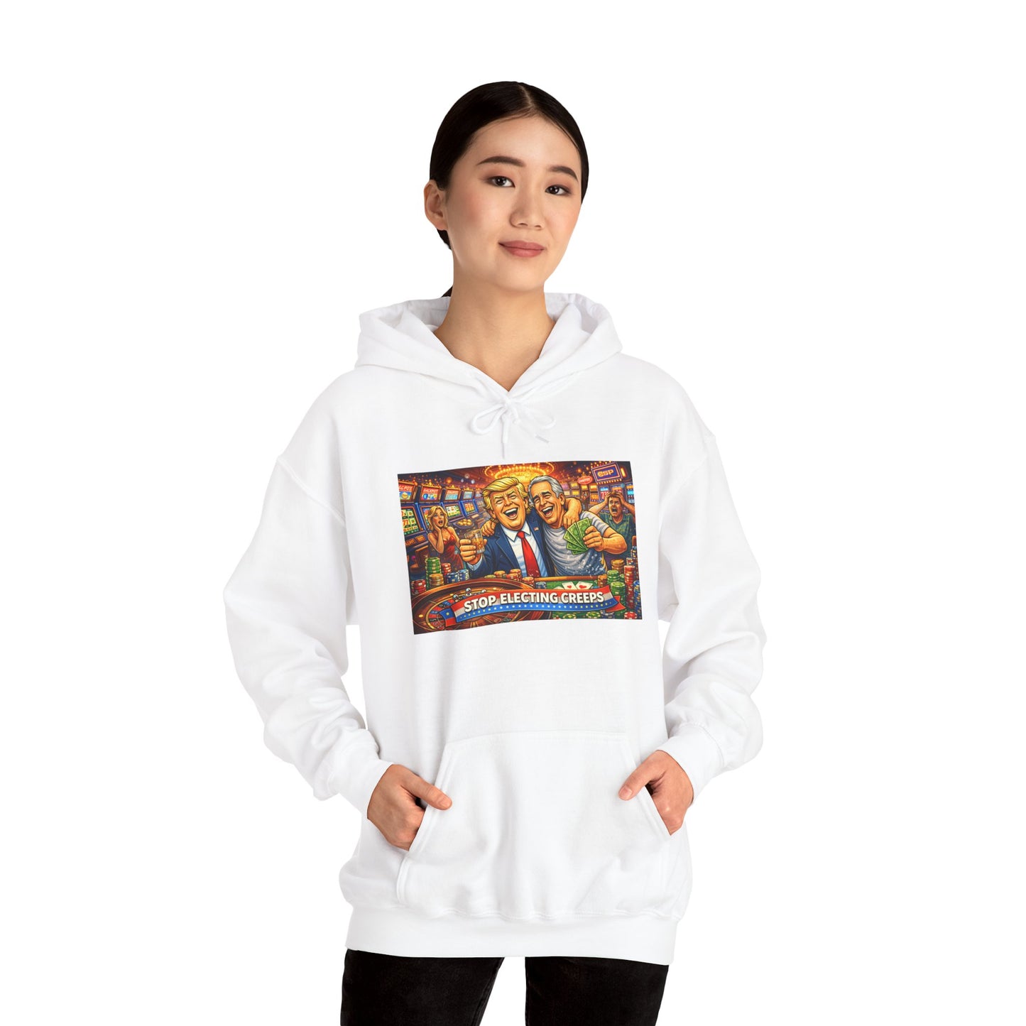 Political Parody Hoodie — 'Stop Blanching Beer' Colorful Satire Design