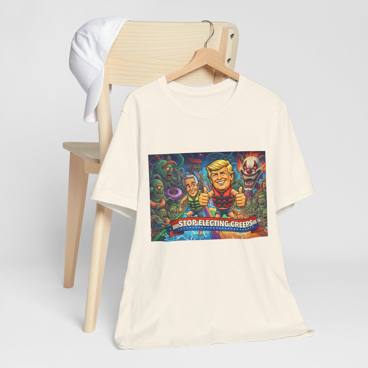 Political Graphic Tee — "Stop Electing Creeps" Bold Protest T‑Shirt