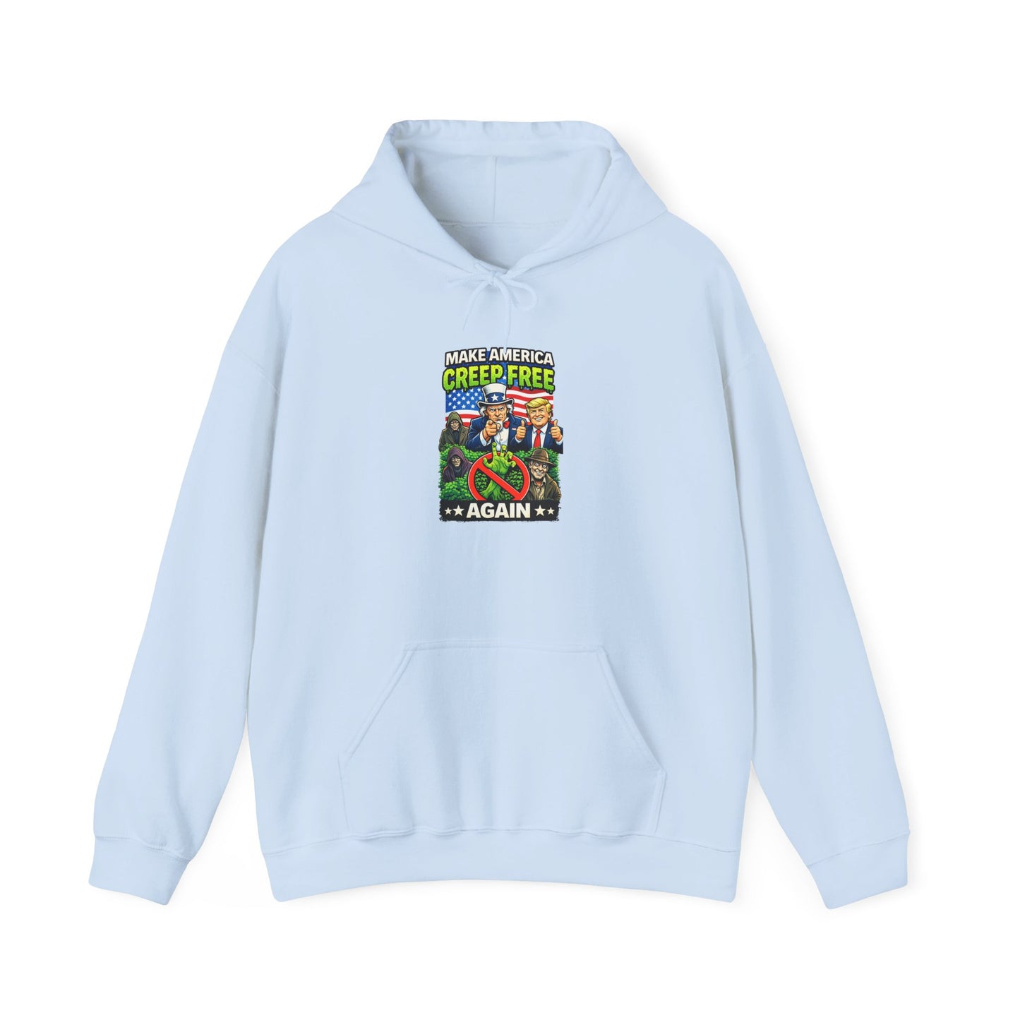 Hoodie — 'Creep-Free Again' Retro Horror Movie Poster Pullover