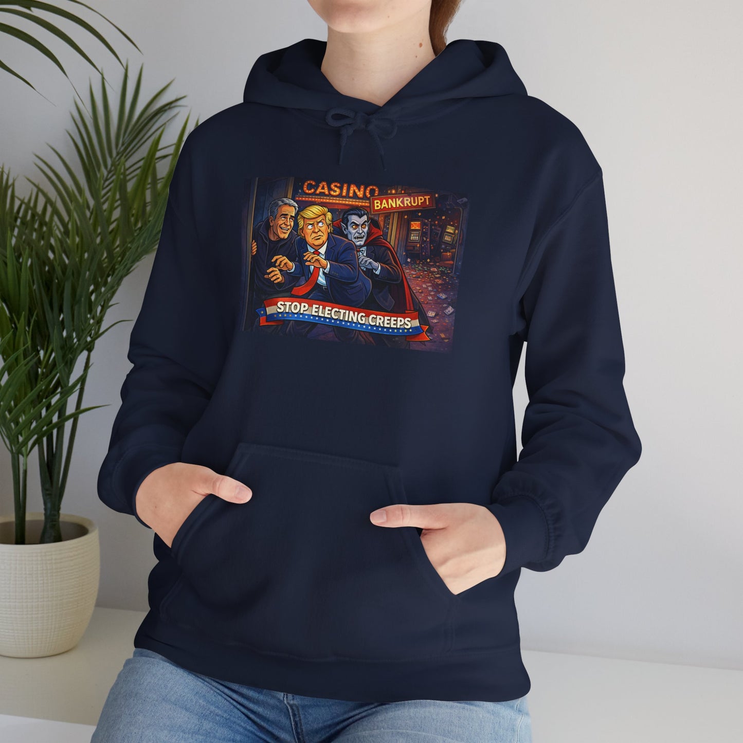 Casino Night Hoodie — Vintage Gambling Scene Sweatshirt