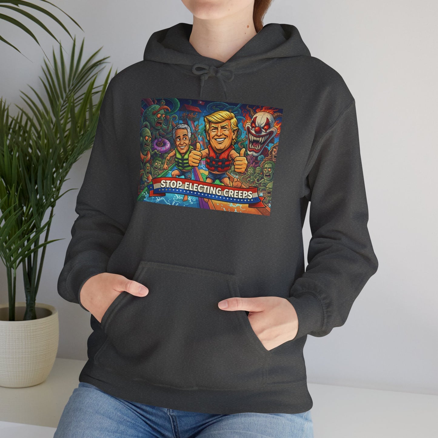 Stop Selecting Creeps Hoodie — Satirical Political Graphic Pullover
