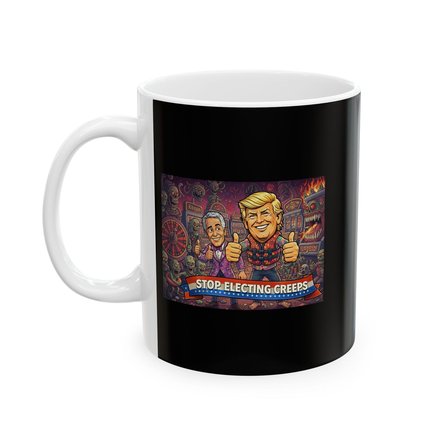 Fortune Carnival Ceramic Mug — Vintage Carnival Posters Coffee Cup (11oz/15oz)