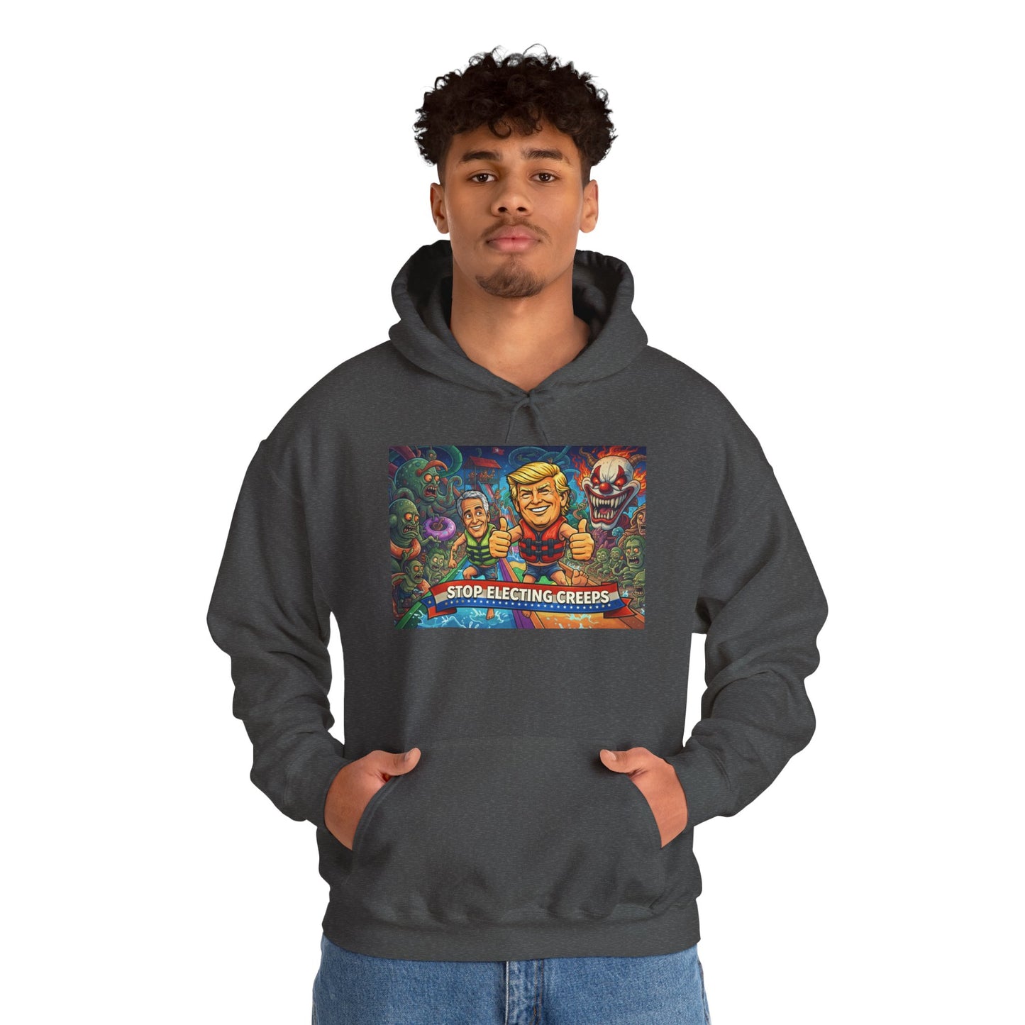 Stop Selecting Creeps Hoodie — Satirical Political Graphic Pullover