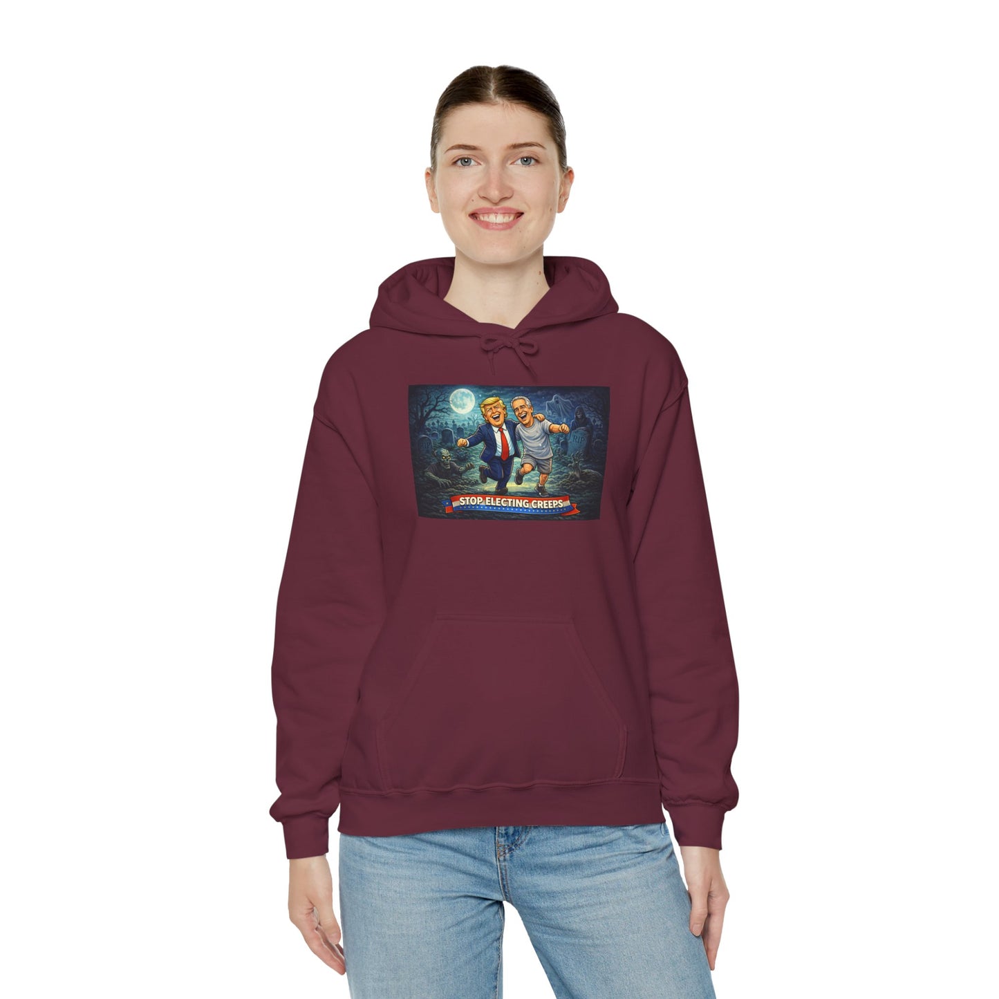 Political Comedy Hoodie — “Surrendering America” Satirical Graphic Sweatshirt
