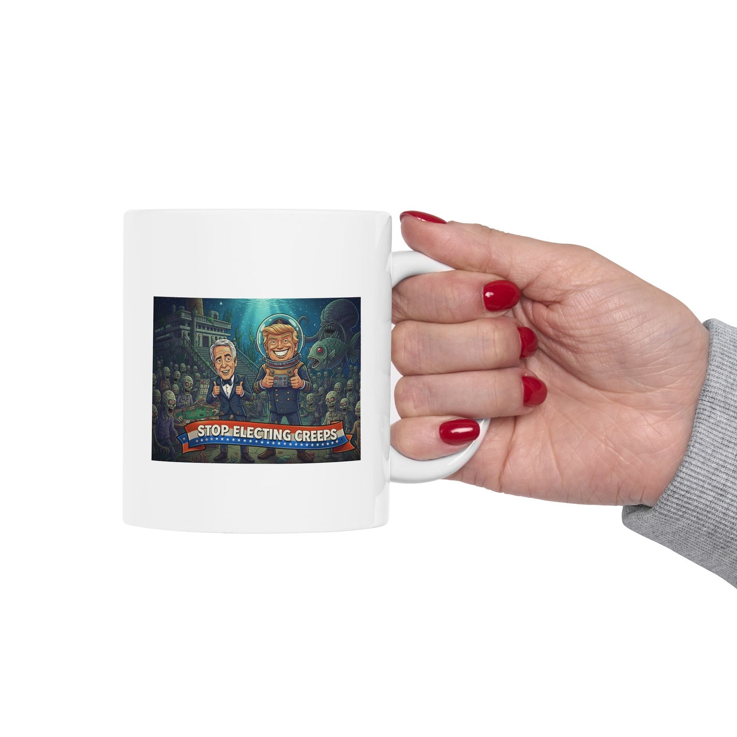 Galaxy Cityscape Ceramic Mug — Colorful Futuristic Skyline Coffee Cup (11oz/15oz)