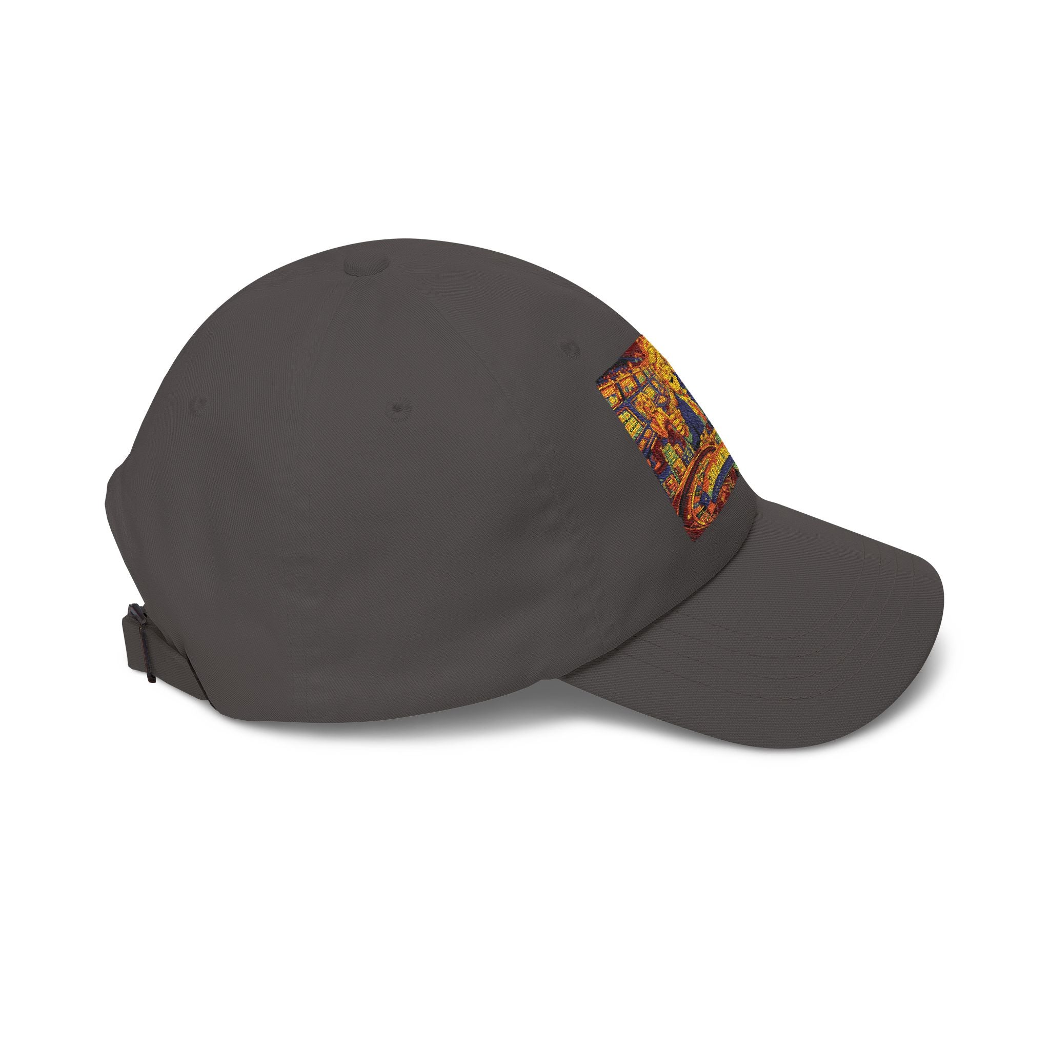 Dad Cap with Colorful Mountain Landscape Patch