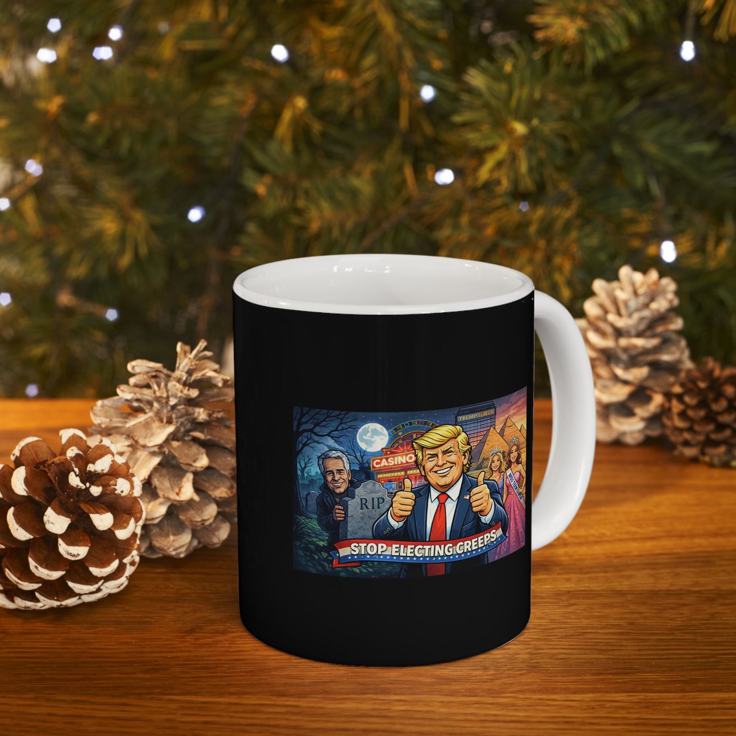 Celestial Goddess Ceramic Mug — Mystical Moon & Sun Art Coffee Cup (11oz/15oz)