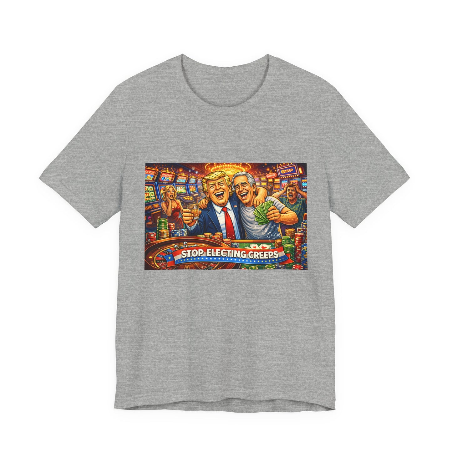 Stop Electing Creeps Graphic Tee — Political Satire T‑Shirt