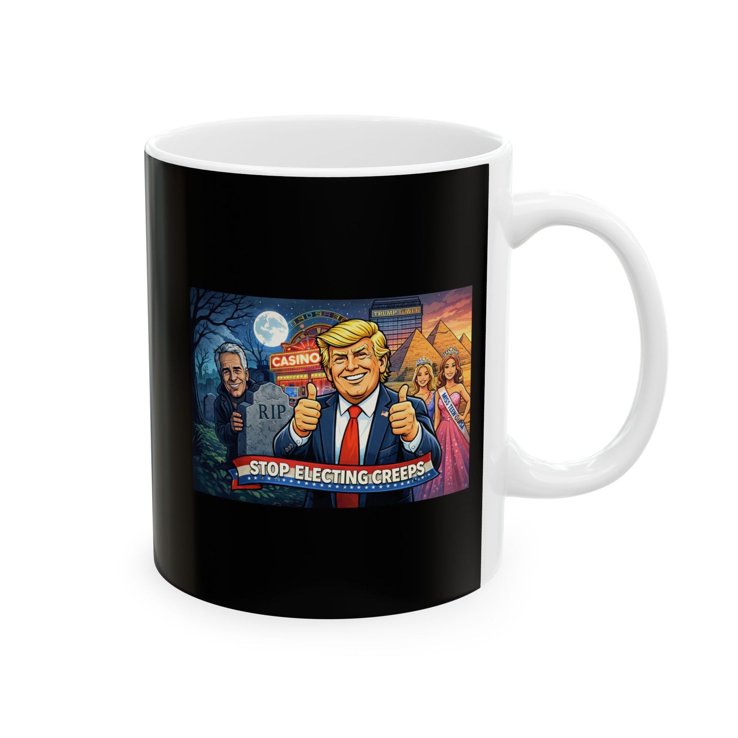 Celestial Goddess Ceramic Mug — Mystical Moon & Sun Art Coffee Cup (11oz/15oz)