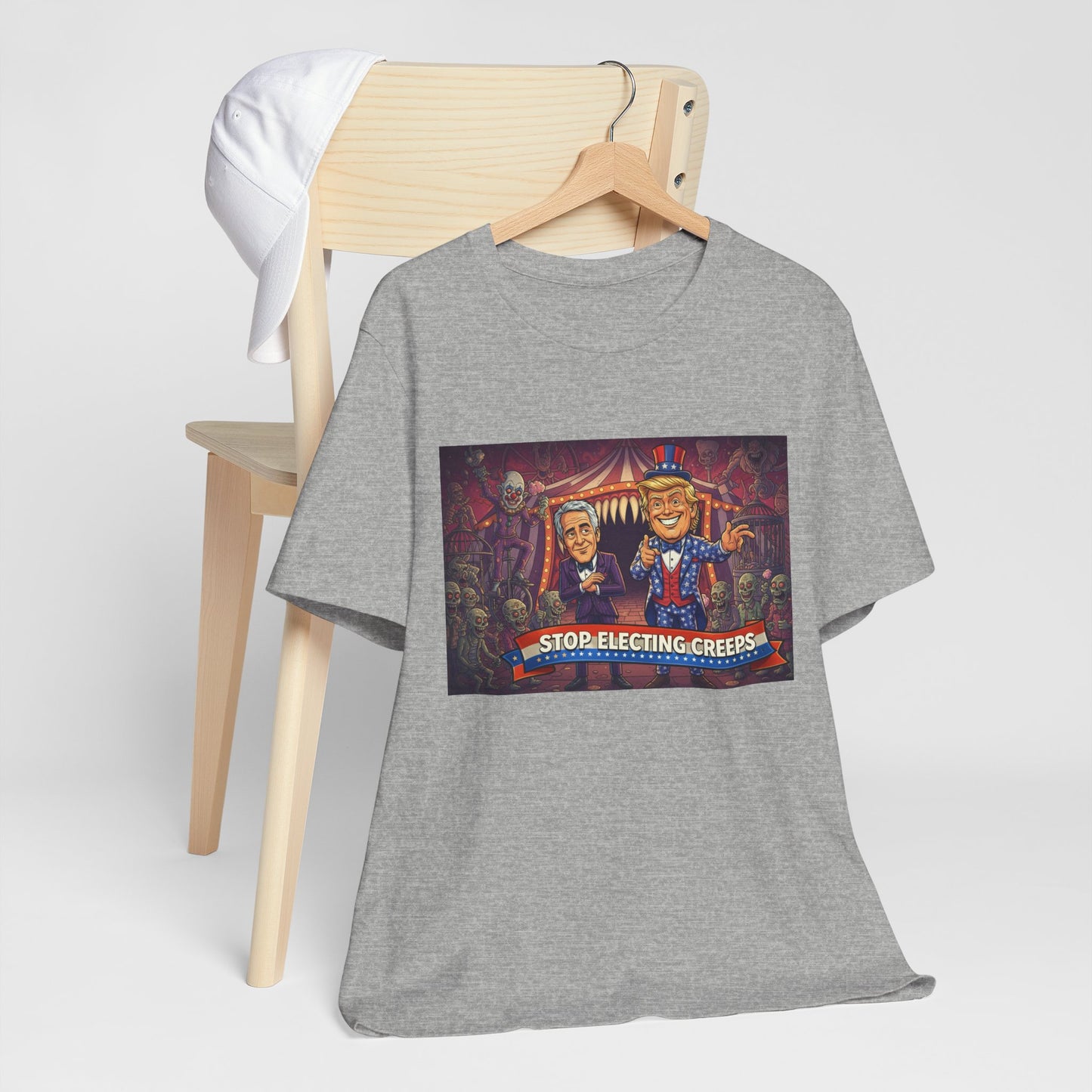 Stop Electing Creeps T‑Shirt — Political Satire Tee