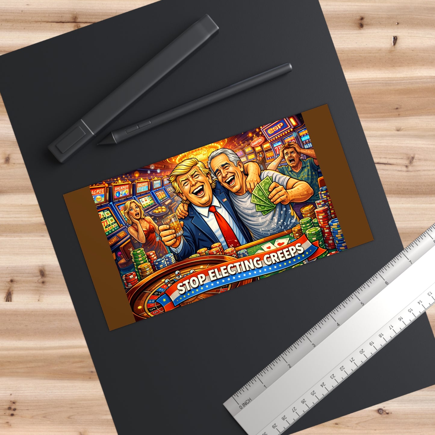 Bumper Sticker — “Stop Electing Creeps” Political Satire Car Decal