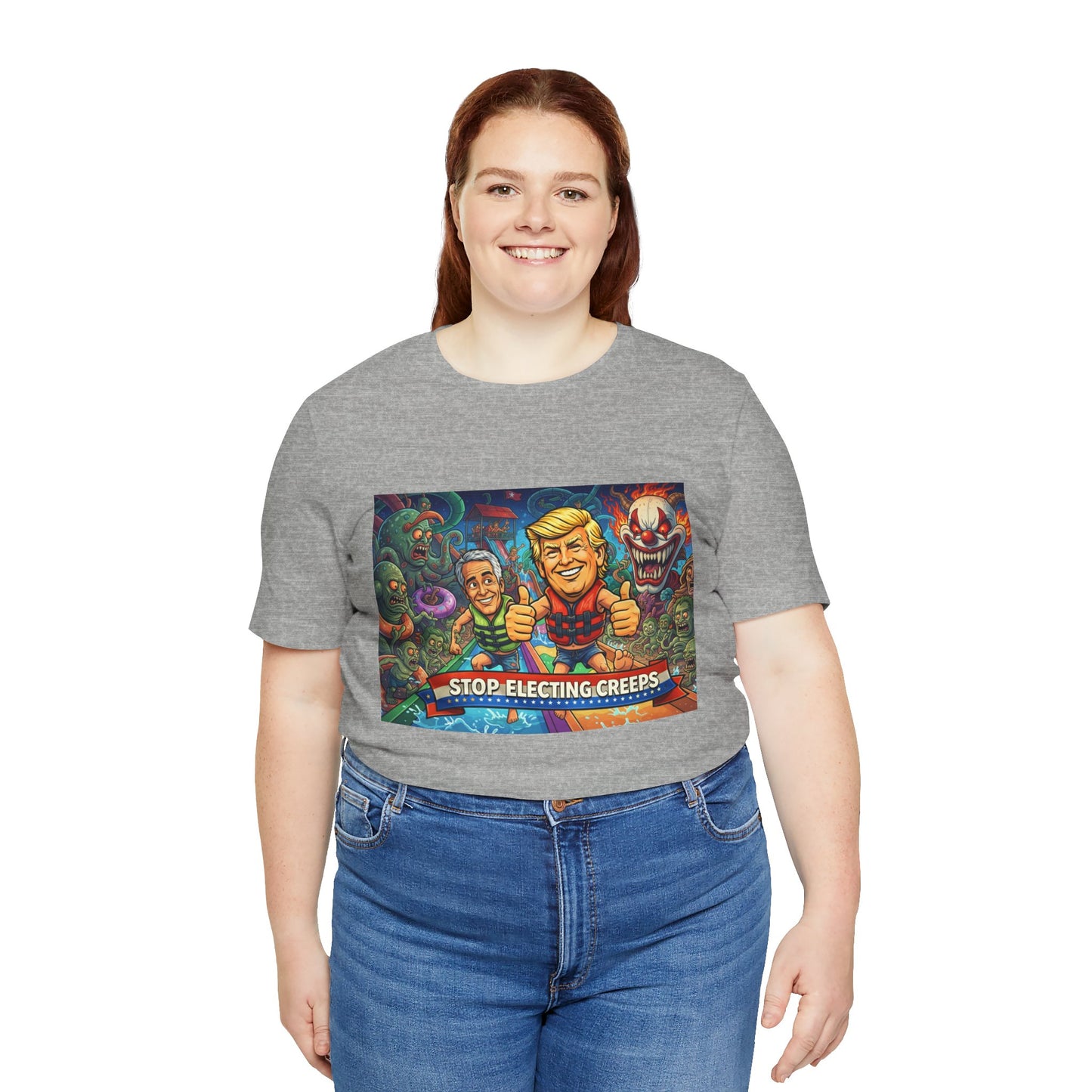 Political Graphic Tee — "Stop Electing Creeps" Bold Protest T‑Shirt