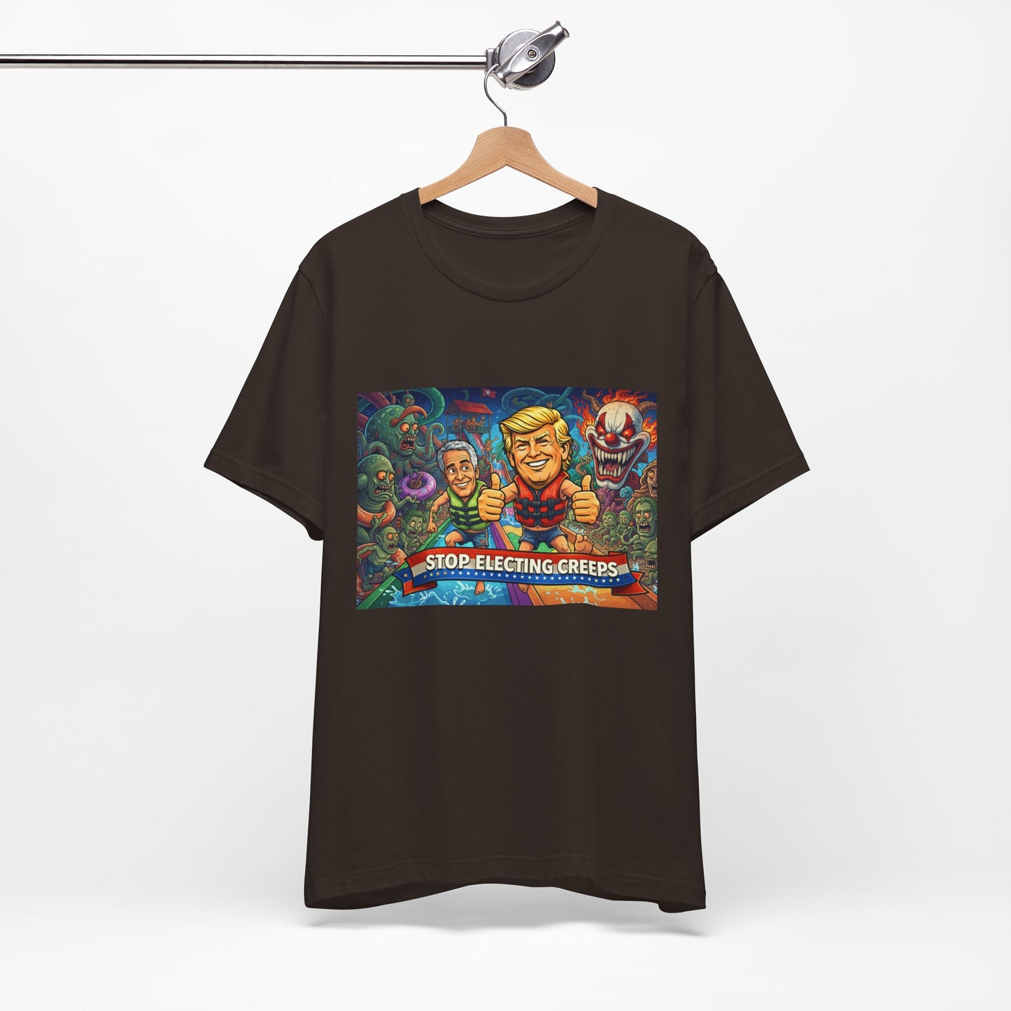 Political Graphic Tee — "Stop Electing Creeps" Bold Protest T‑Shirt