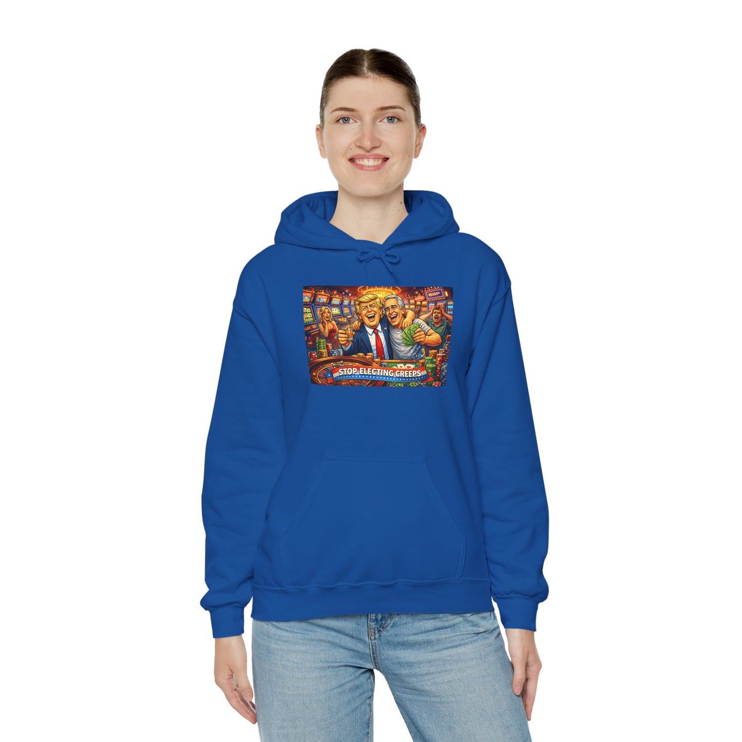 Political Parody Hoodie — 'Stop Blanching Beer' Colorful Satire Design