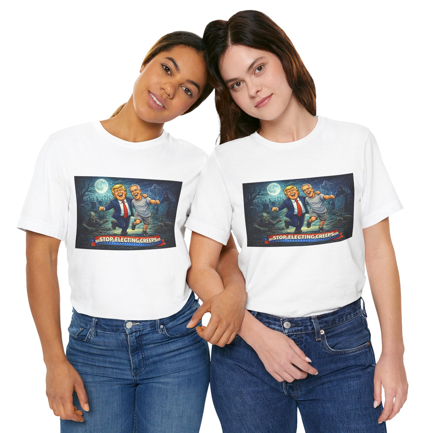 T‑Shirt — "Stop Electing Creeps" Political Satire Tee