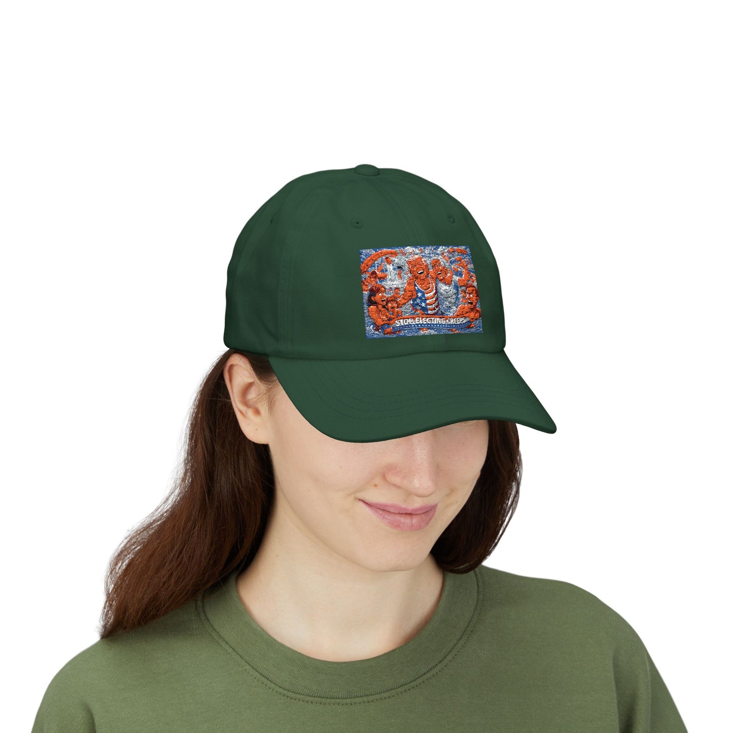 Dad Cap — Vintage Orange Lobsters Patch Hat