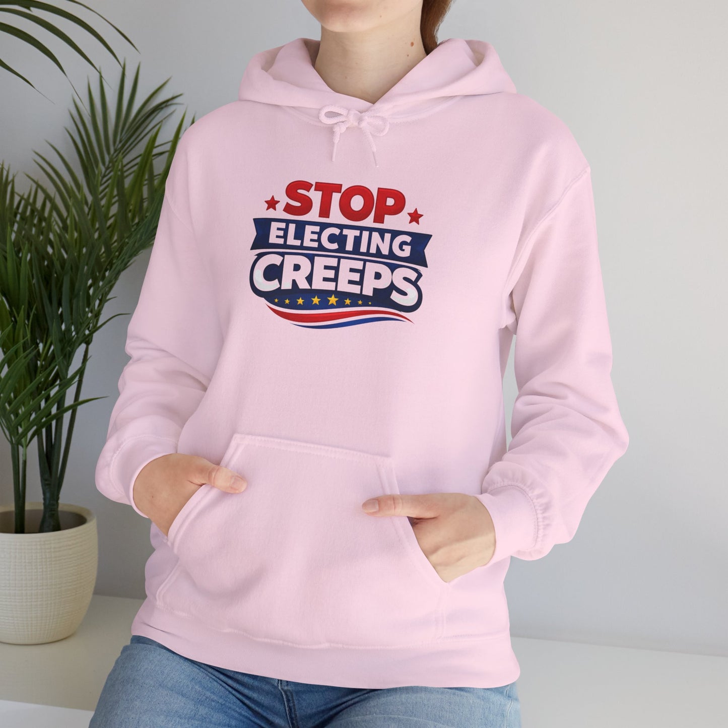 Political Hoodie - "Stop Electing Creeps" Protest Pullover