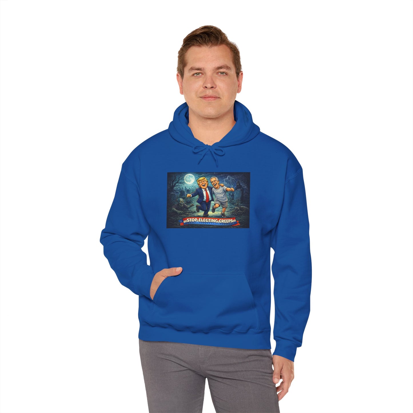 Political Comedy Hoodie — “Surrendering America” Satirical Graphic Sweatshirt