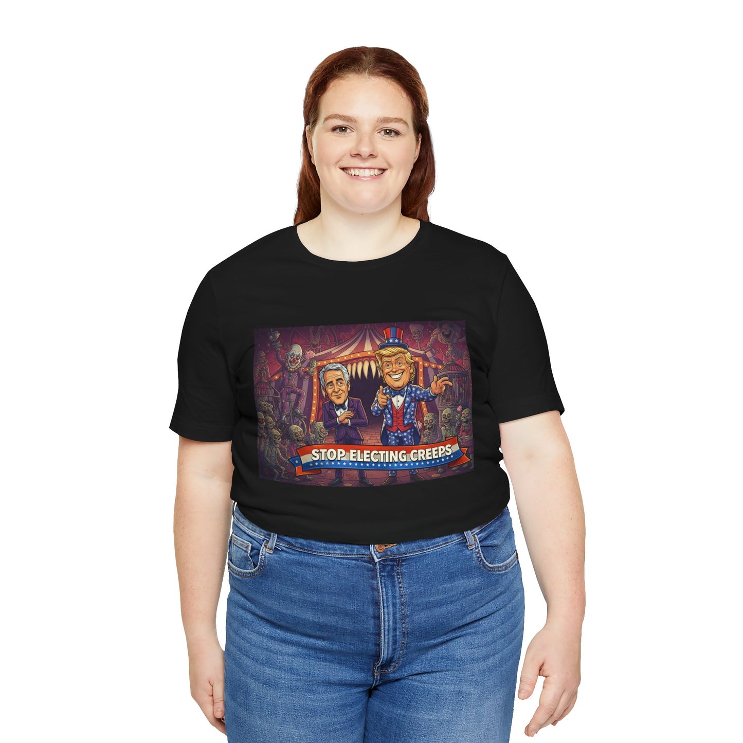 Stop Electing Creeps T‑Shirt — Political Satire Tee