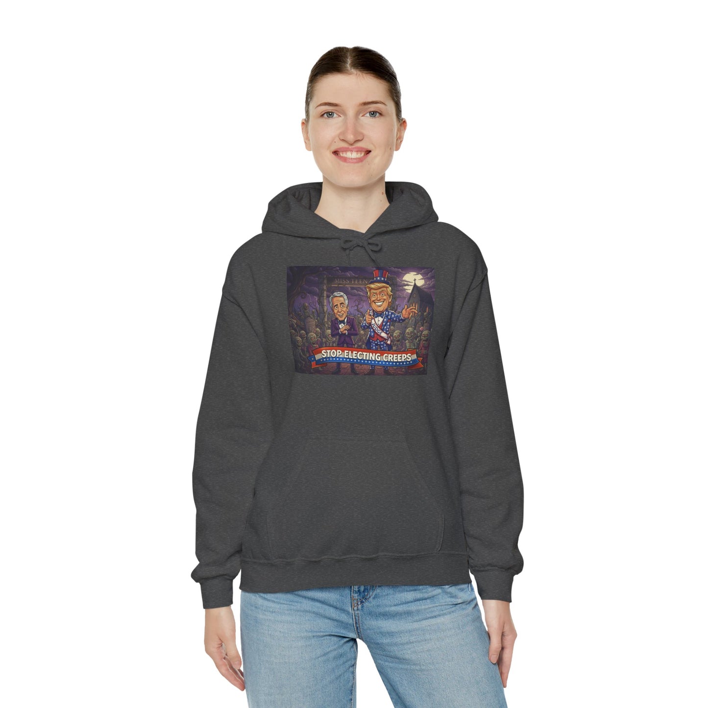 Patriotic Campfire Hoodie — 'Land of the Free' Vintage Americana Design