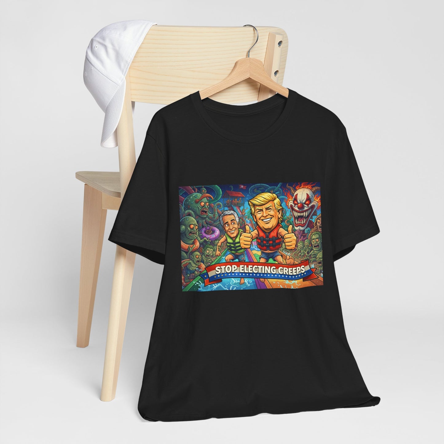Political Graphic Tee — "Stop Electing Creeps" Bold Protest T‑Shirt