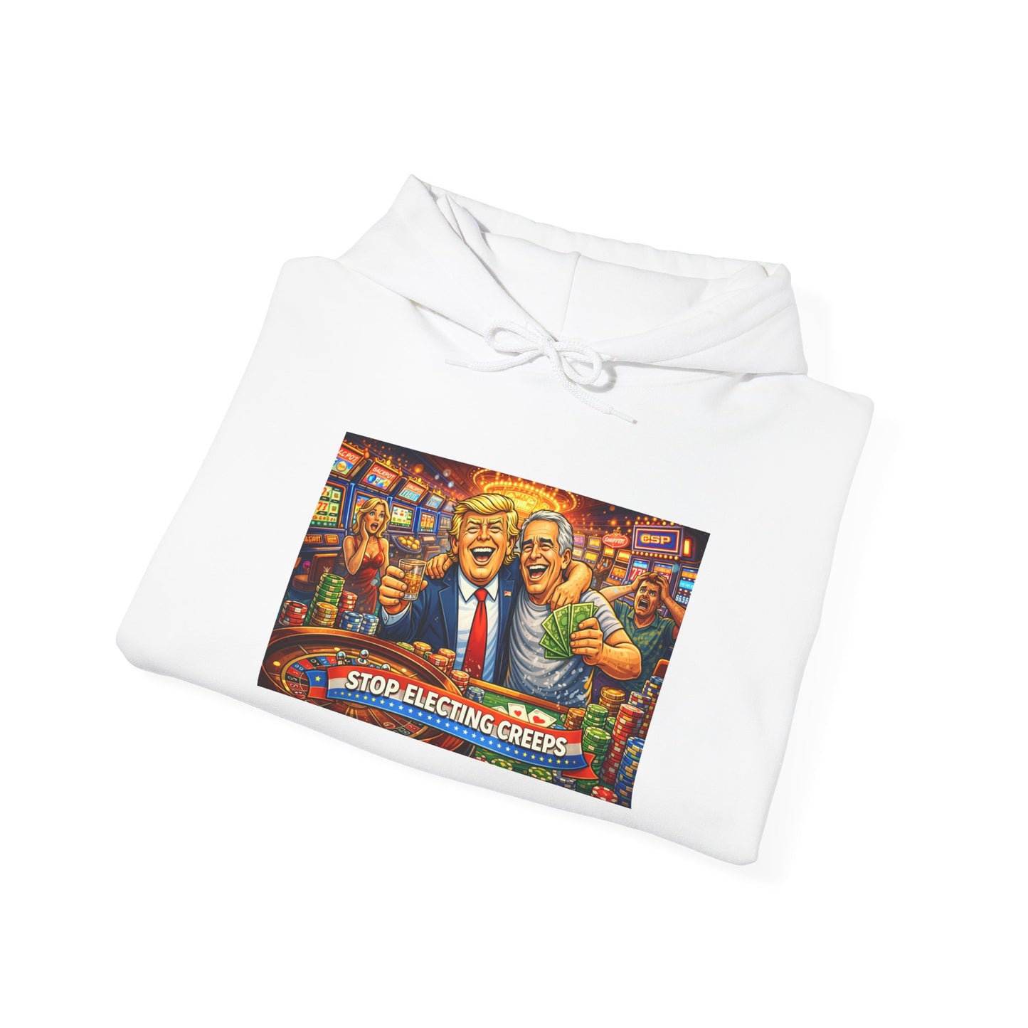 Political Parody Hoodie — 'Stop Blanching Beer' Colorful Satire Design